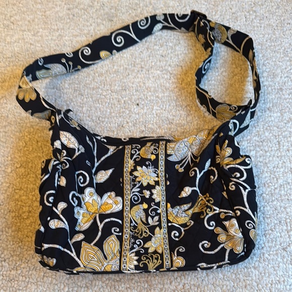 Vera Bradley On the Go Shoulder Purse Yellow Bird Style - Picture 1 of 5